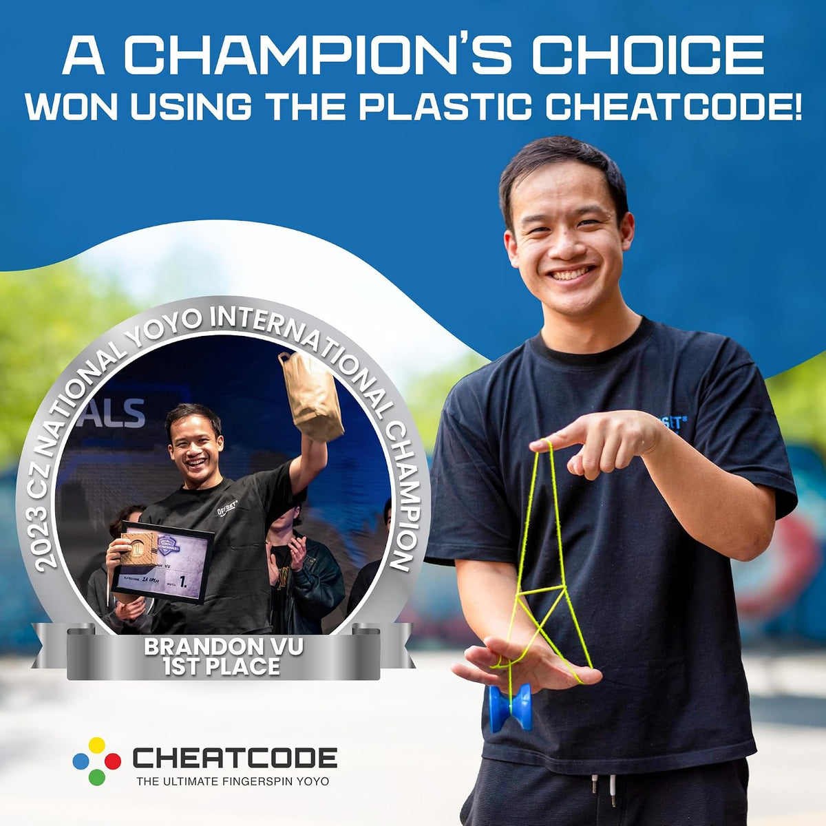 Brandon Vu, 2023 Czech National Yoyo International champion, playing the Plastic Cheatcode