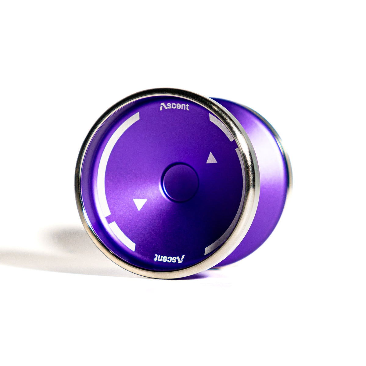 Bi-Metal Ascent yoyo in Purple with stainless steel rims