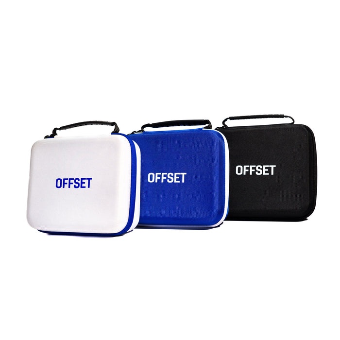 OFFSET Yoyo Hard Case in white, blue and black lined up together