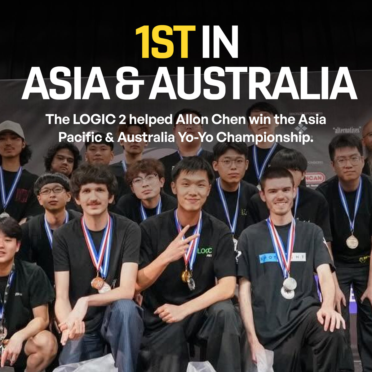 Allon Chen with his medal after the LOGIC 2 helped him win the Asia Pacific and Australia Yo-Yo Championship