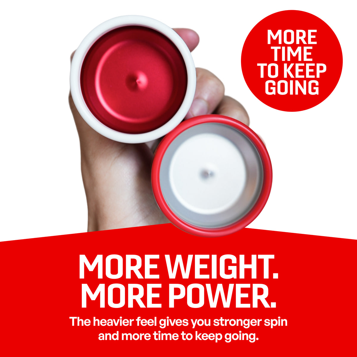XENON SUPREME yoyos in hand, the heavier 78g feel gives stronger spin and more time to keep going