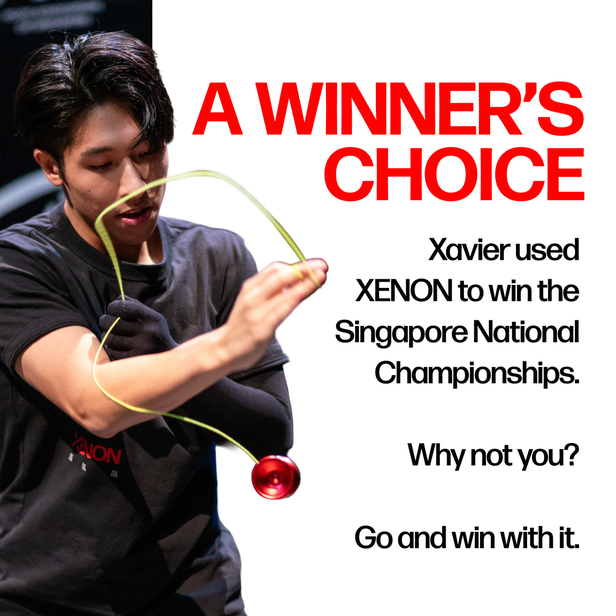 Xavier Ng using the XENON yoyo to win the Singapore National Championships